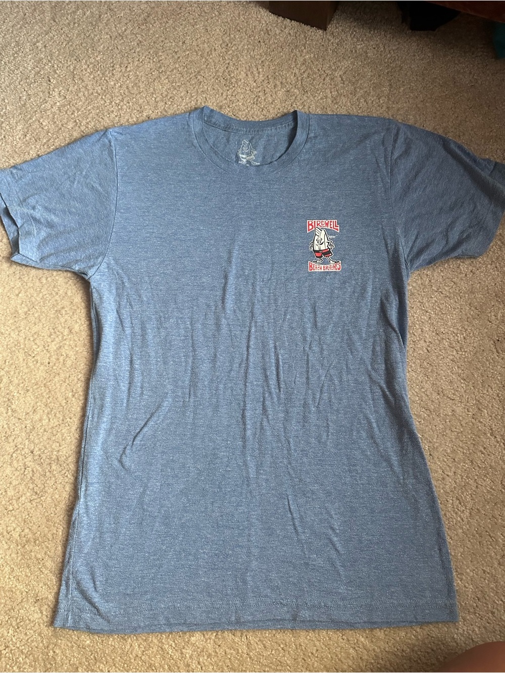 Birdwell Britches Brand Blue Crew Neck Men's T-Shirt Medium